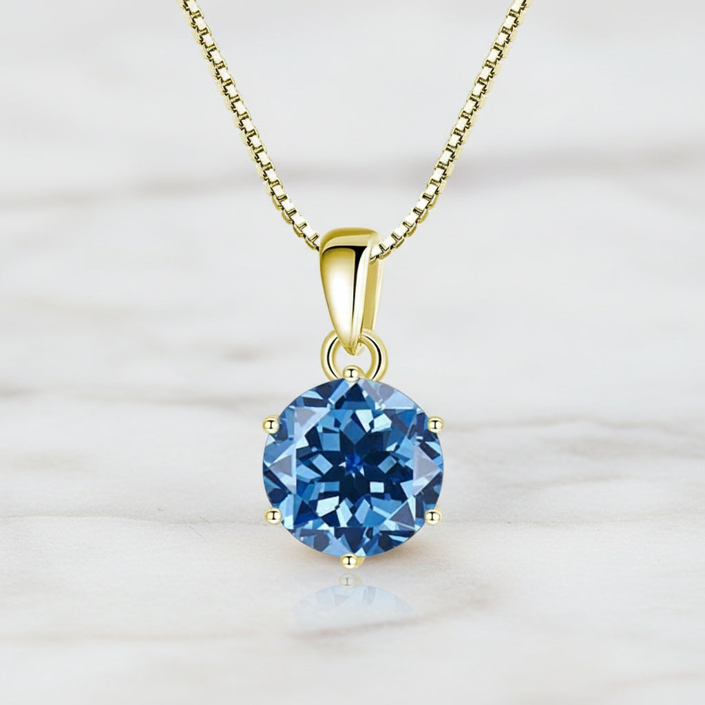 Złoty Naszyjnik z Moissanitem VVS1