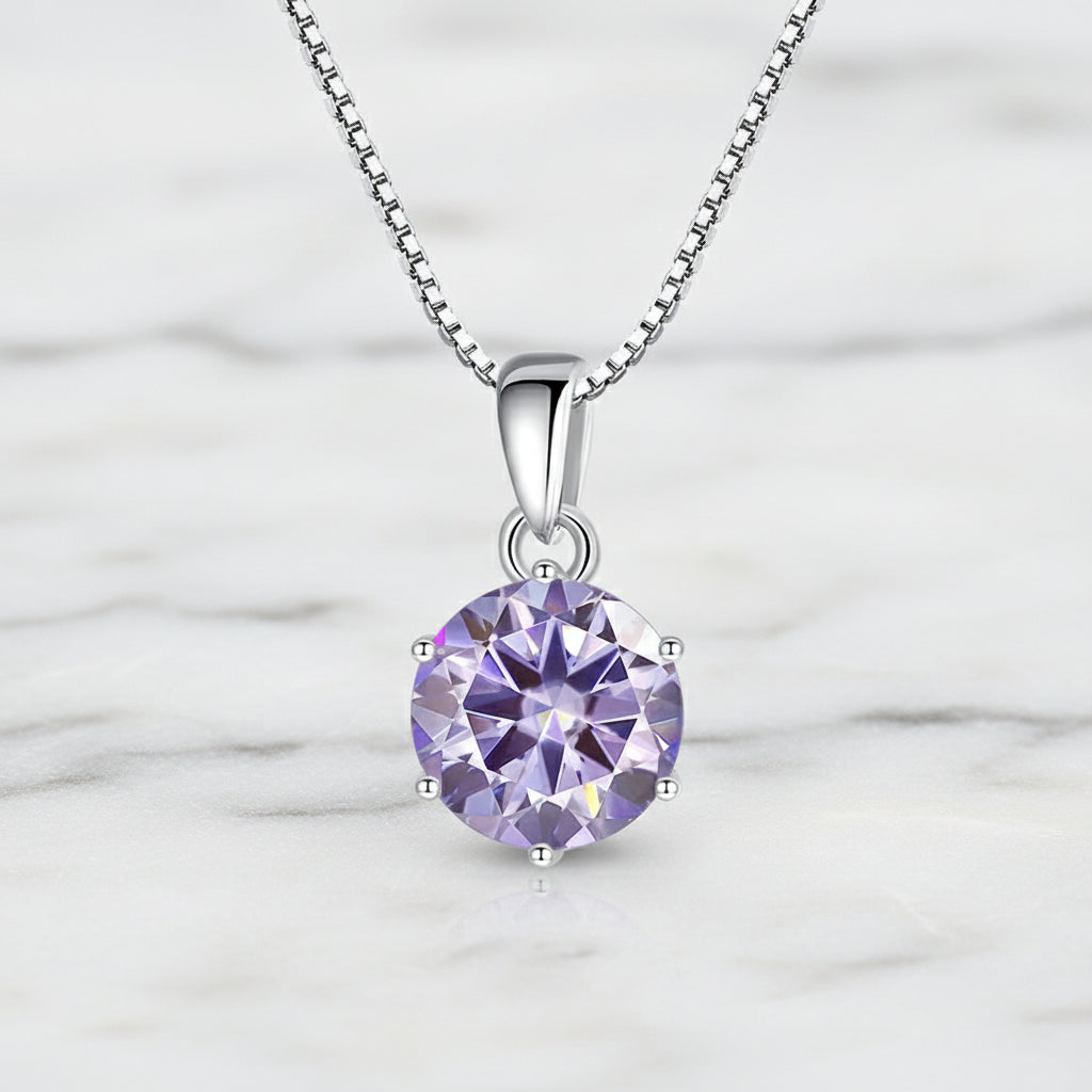 Srebrny Naszyjnik z Moissanitem VVS1