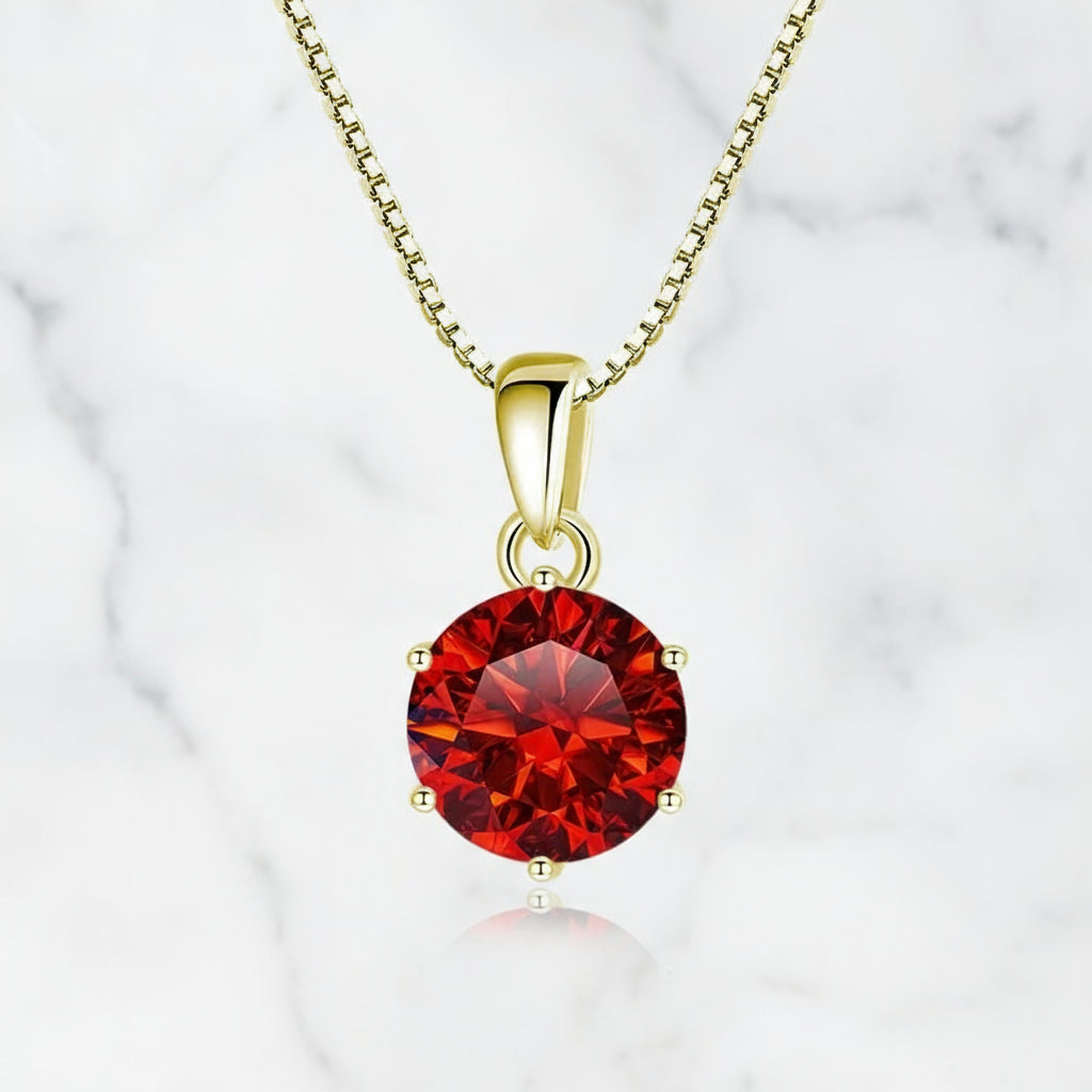 Złoty Naszyjnik z Moissanitem VVS1