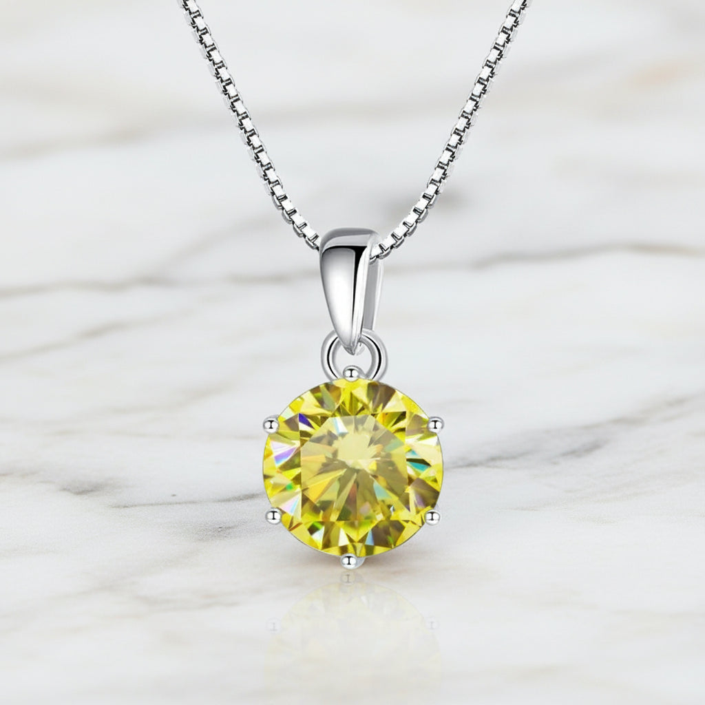 Srebrny Naszyjnik z Moissanitem VVS1