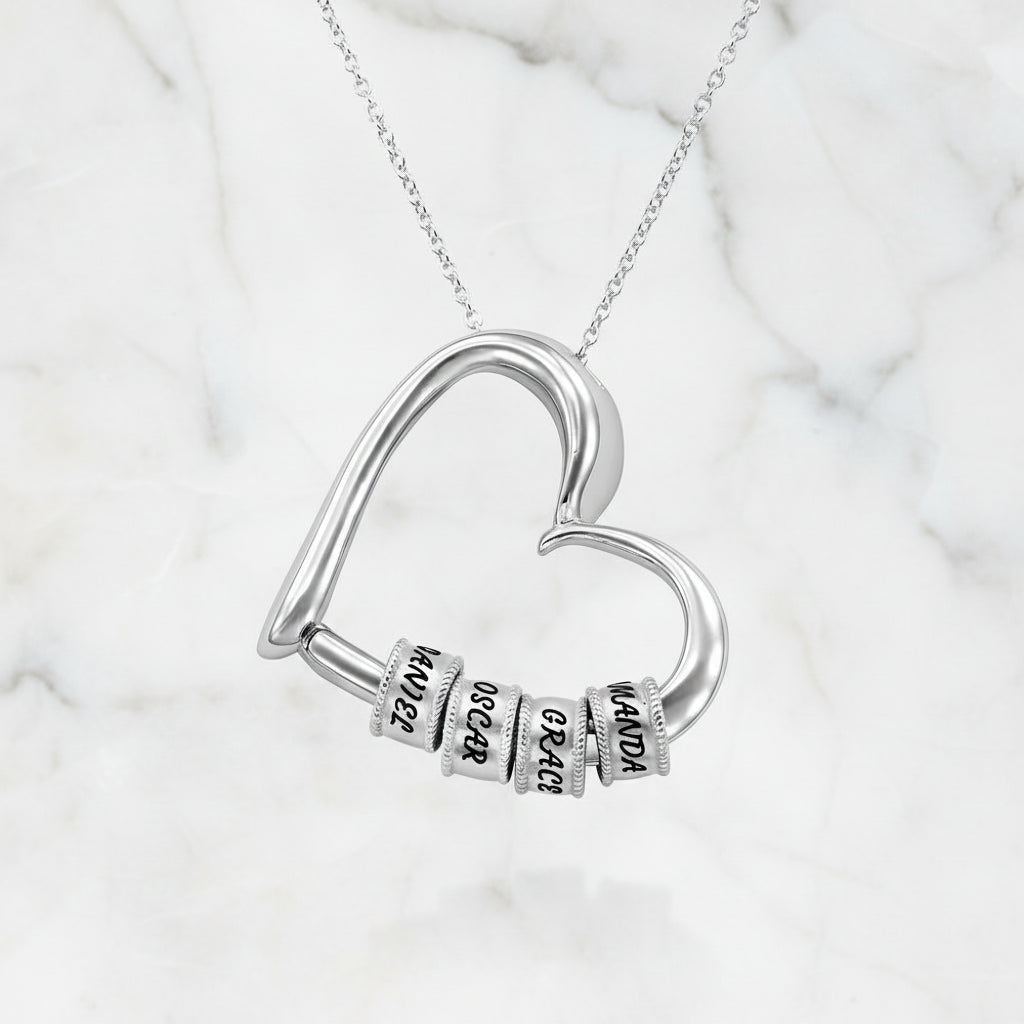 Naszyjnik z Grawerowanymi Koralikami