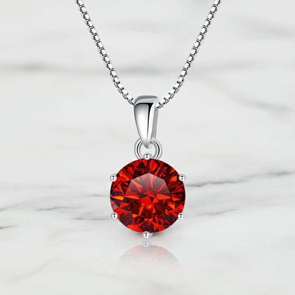 Srebrny Naszyjnik z Moissanitem VVS1