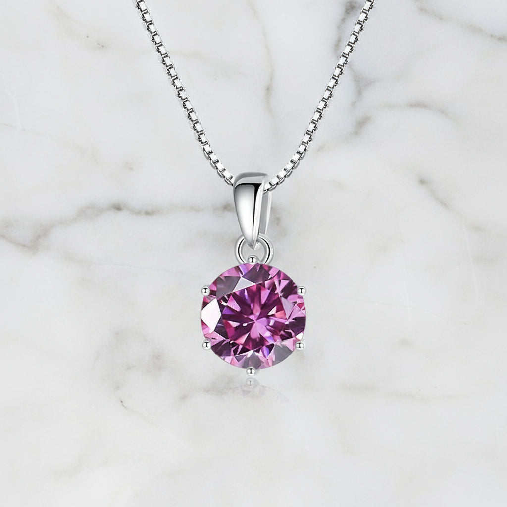 Srebrny Naszyjnik z Moissanitem VVS1