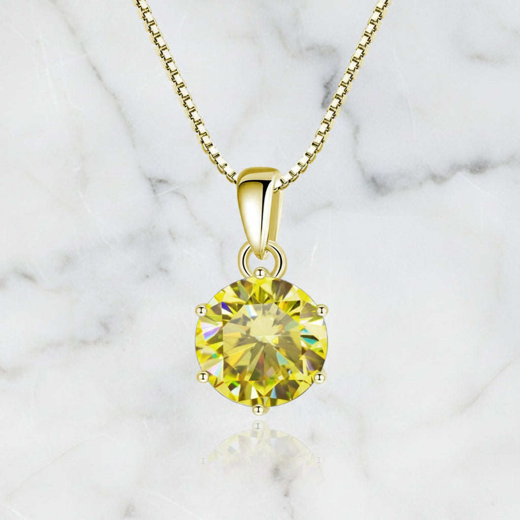 Złoty Naszyjnik z Moissanitem VVS1