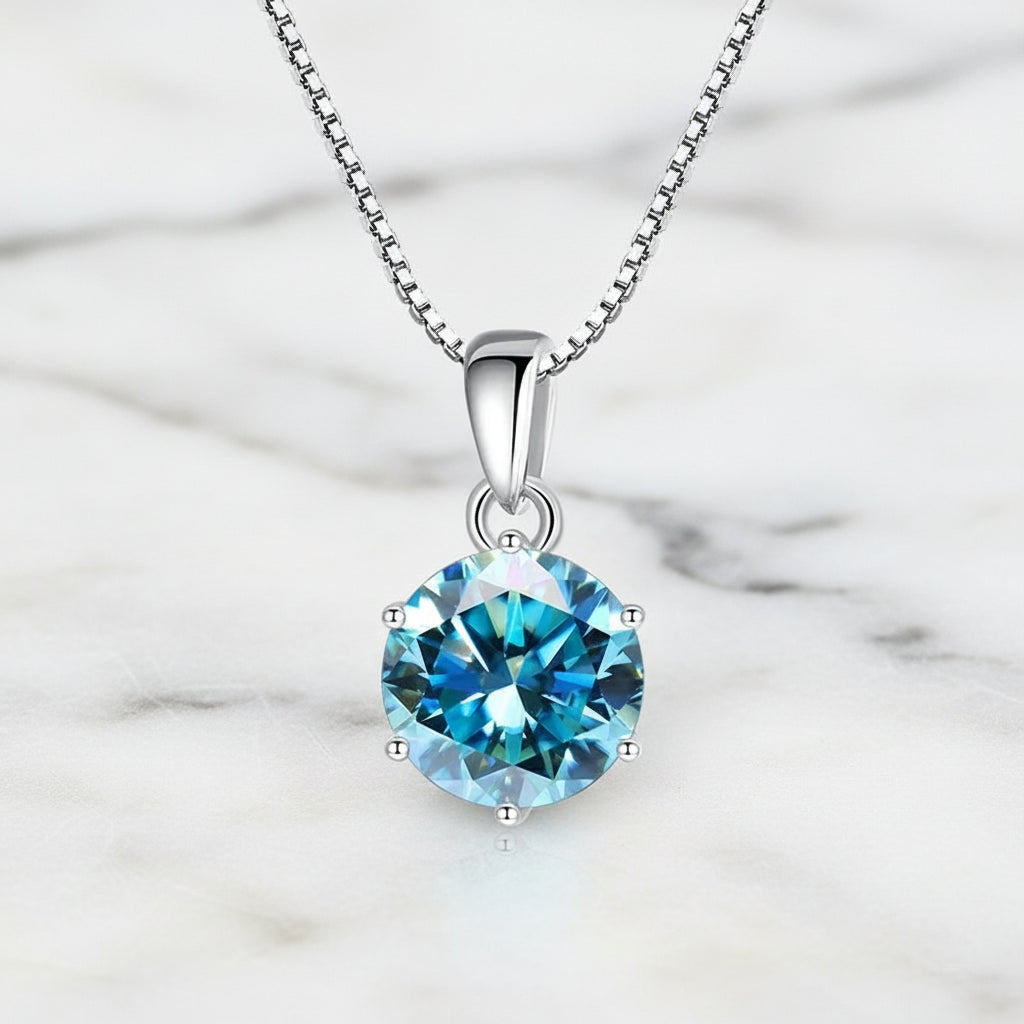 Srebrny Naszyjnik z Moissanitem VVS1