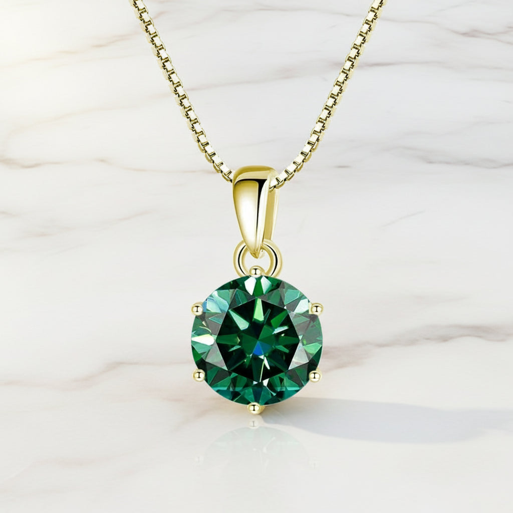 Złoty Naszyjnik z Moissanitem VVS1