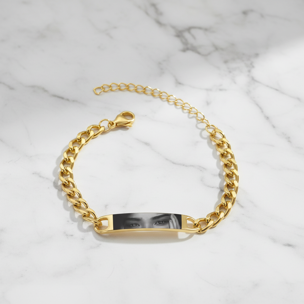 Bransoletka z Grawerem Zdjęcia Oczu