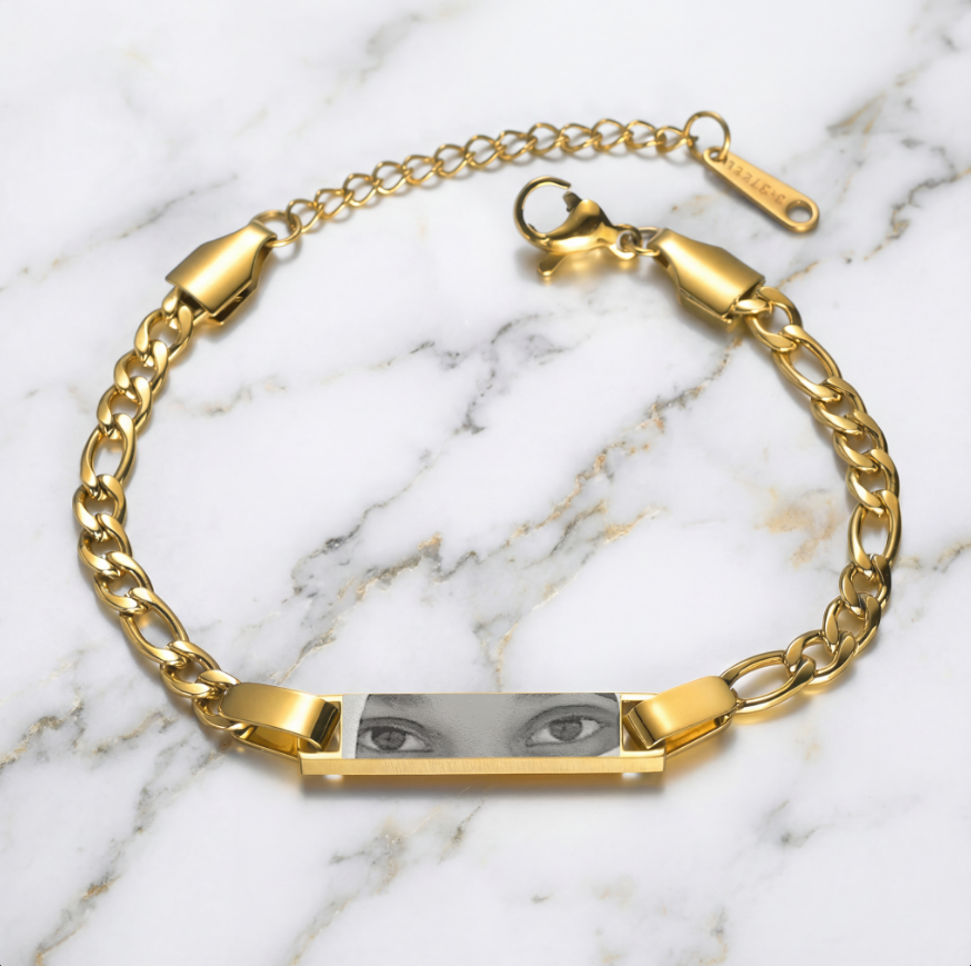 Kolekcja Bransoletek z Grawerem Zdjęcia Oczu